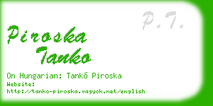 piroska tanko business card
